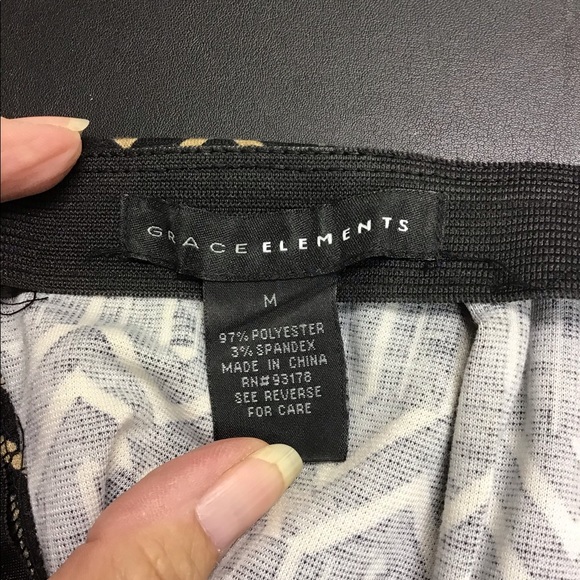 BLACK/ GOLD Straight pencil skirt - Picture 2 of 9